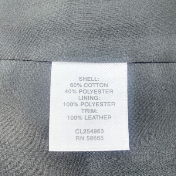 Classiques Entier Grey Blazer Black Leather Lapel Jacket Small Quiet Luxury - Picture 11 of 16